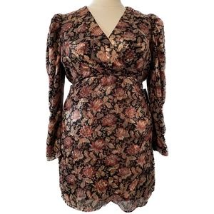 Express Metallic Floral Dress - XL